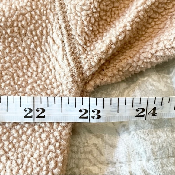 Aerie Tan Oversized Turtleneck Fleece Pullover Sweatshirt Extra Small - Picture 7 of 8